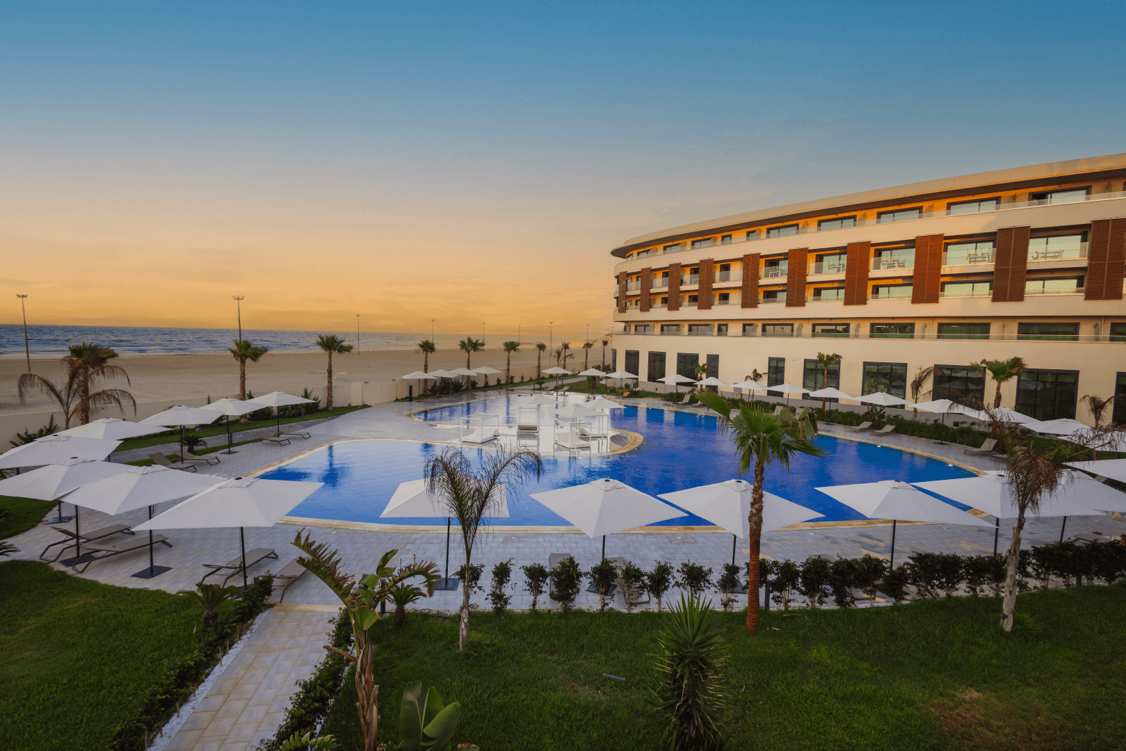 Vue de l'hôtel face à la mer